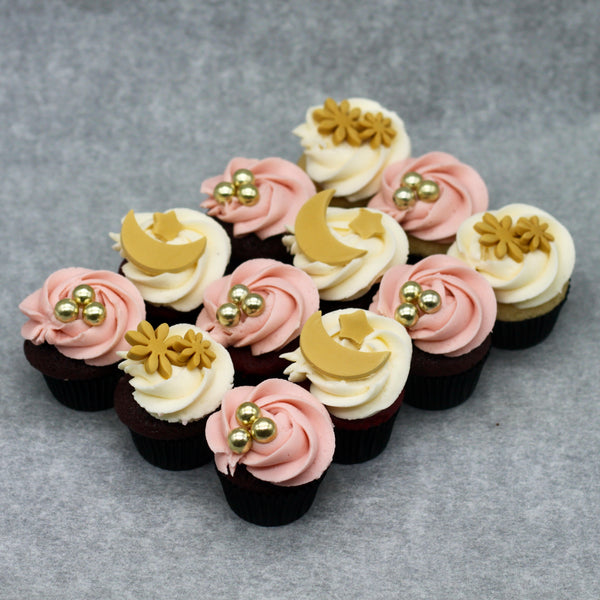 Eid Mubarak Mini Cupcakes pink