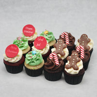 12 Christmas Mini Cupcakes